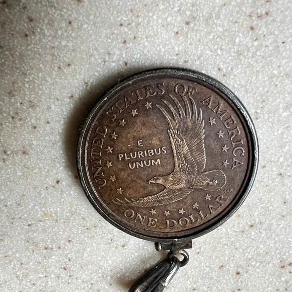 Coin Necklace 2000 1 dollar Pendant - Picture 2 of 2